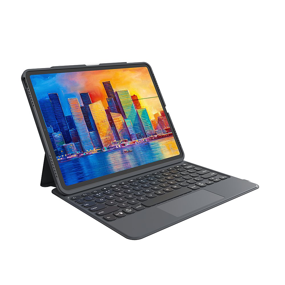 ZAGG | Pro Keys w/ Trackpad for iPad 12.9in (3rd, 4th, 5th, 6th Gen) - Charcoal | Z-103409165