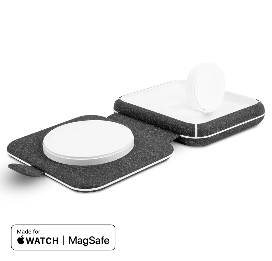 //// LOGiiX | Wireless Travel Pad Duo 15W - Charcoal Black | LGX-13559 | PROMO ENDS NED