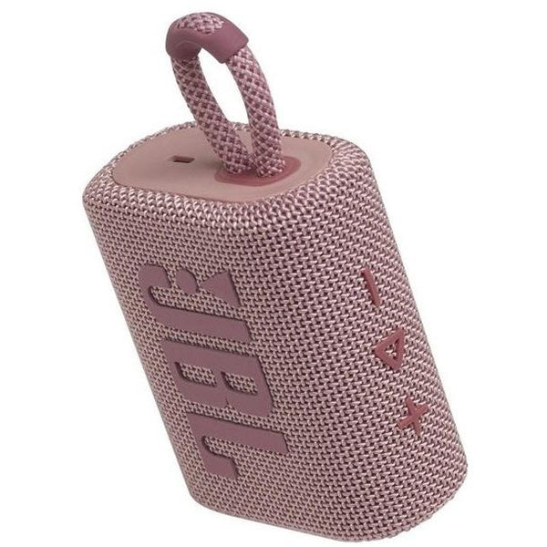 /// JBL | Go 3 Waterproof Bluetooth Wireless Speaker - Pink | JBLGO3PINKAM | PROMO ENDS MAY 22 | REG. PRICE $69.99