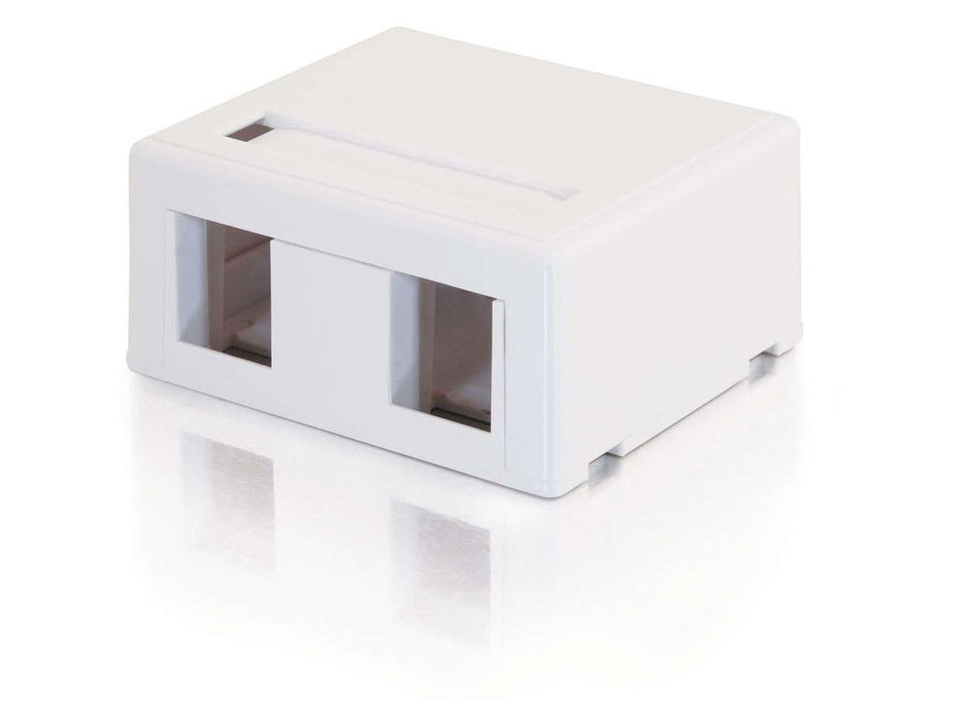 C2G | Keystone SURFACE Mount BOX 2-Port White 03833