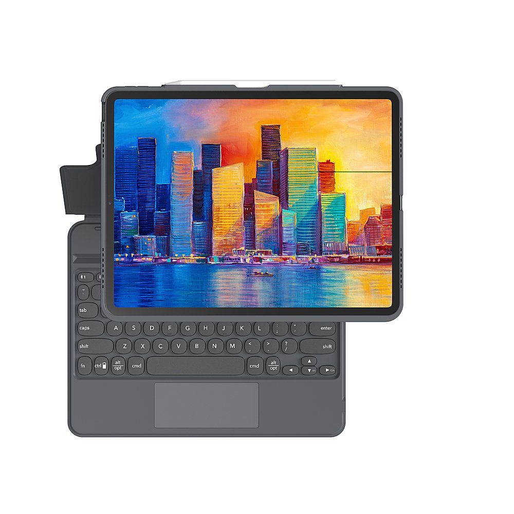 ZAGG | Pro Keys w/ Trackpad for iPad 12.9in (3rd, 4th, 5th, 6th Gen) - Charcoal | Z-103409165