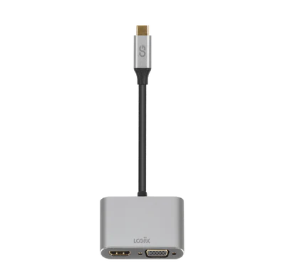 LOGiiX | Adapter USB Type-C to HDMI / VGA (2023) - Graphite Grey | LGX-13603