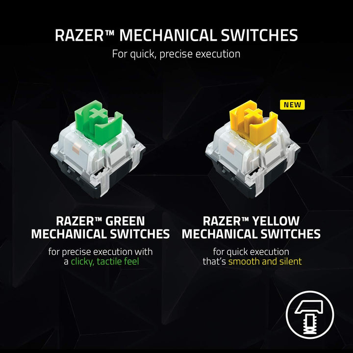 Razer | BlackWidow V3 Pro Wireless Mechanical Gaming Keyboard w/Chroma RGB (Green Switch) - Clicky - Black | RZ03-03530200-R