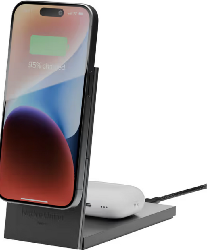 Native Union | Rise 2-in-1 Magnetic Wireless Charger - Black | RS-2IN1-BLK