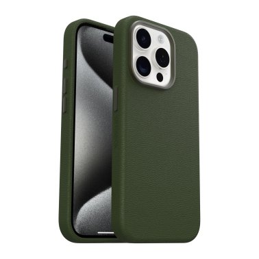 Otterbox | Symmetry Cactus Leather w/MagSafe Case iPhone 15 Pro - Green (Cactus Grove) | 15-12617