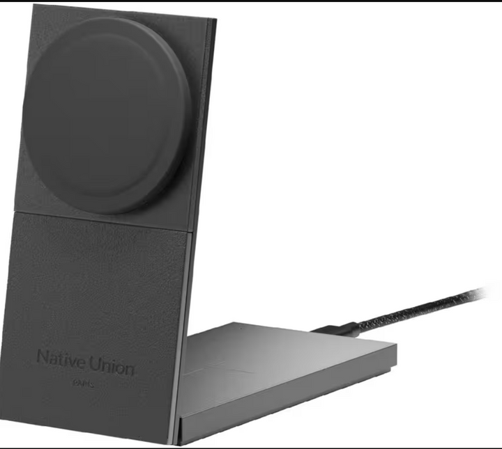 Native Union | Rise 2-in-1 Magnetic Wireless Charger - Black | RS-2IN1-BLK