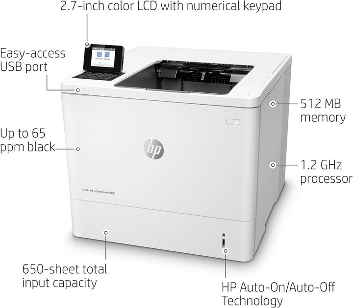 HP | LaserJet Enterprise M608dn Laser Printer - White | K0Q18A#BGJ