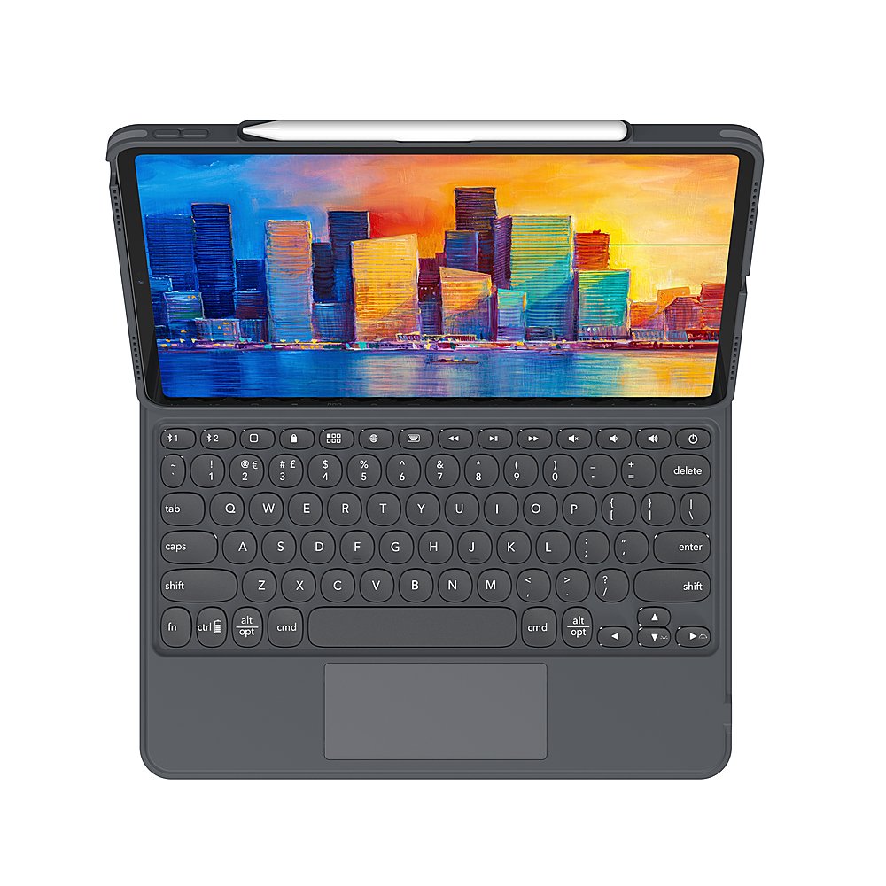 ZAGG | Pro Keys w/ Trackpad for iPad 12.9in (3rd, 4th, 5th, 6th Gen) - Charcoal | Z-103409165