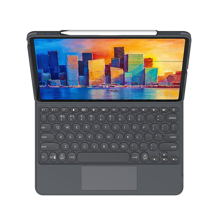 ZAGG | Pro Keys w/ Trackpad for iPad 12.9in (3rd, 4th, 5th, 6th Gen) - Charcoal | Z-103409165