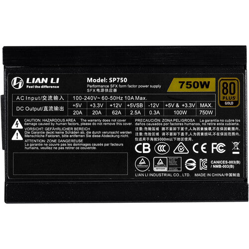Lian-Li | Power Supply SFX SMALL FORM FACTOR 750W APFC 80+ GOLD 47Hz - 63Hz Full modular Black Retail | SP750