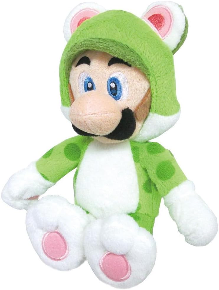 Curated visual reference: Fresh Look at Little Buddy Super Mario Bros Series Cat Luigi 10 Plush