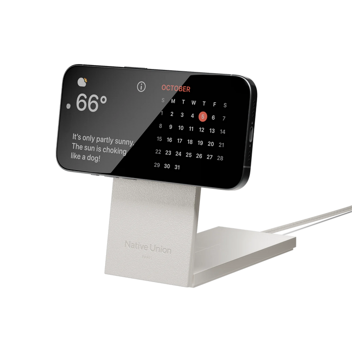 Native Union | Rise 2-in-1 Magnetic Wireless Charger - Sandstone | RS-2IN1-SAN