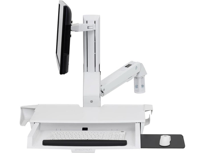 Ergotron | SV Sit-Stand Combo Arm With Pan - Bright White Texture | 6521253