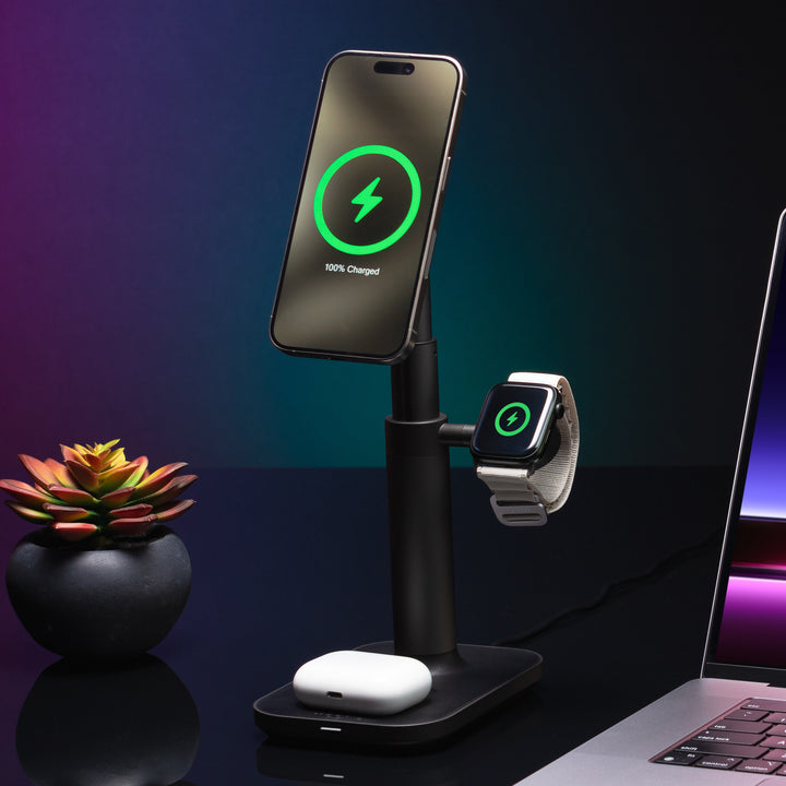Mophie | Universal Wireless Magsafe 3-1 Extendable Stand - Black | 15-11915