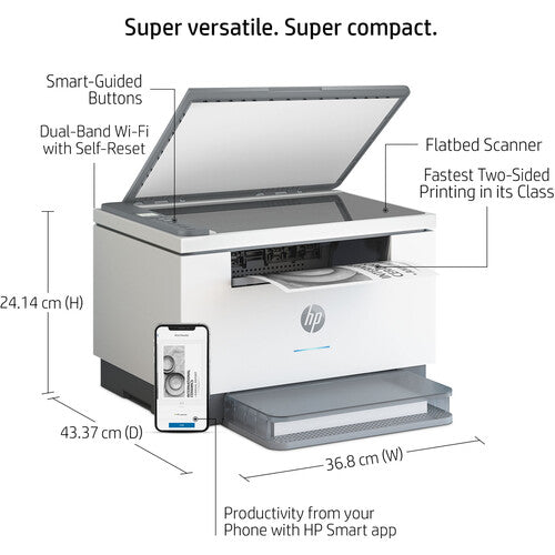 HP | LaserJet MFP Printer 64 MB 1 Hi-Speed USB 2.0; 1 Fast Ethernet 10/100Base-TX | 6GW99F#BGJ