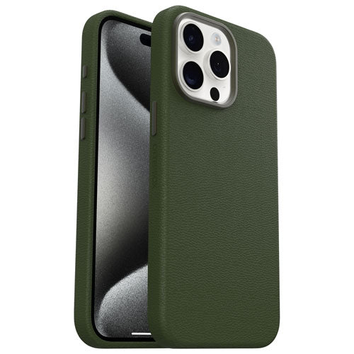 Otterbox | Symmetry Cactus Leather w/MagSafe Case iPhone 15 Pro - Green (Cactus Grove) | 15-12617