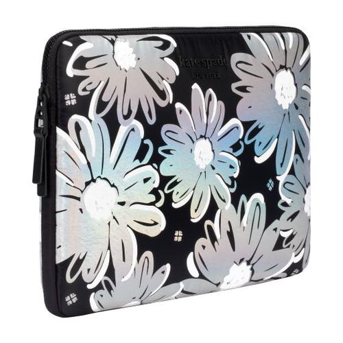 Kate Spade | NY Puffer Sleeve up to 14in - Daisy Iridescent Black | KSMB-024-DSYIR