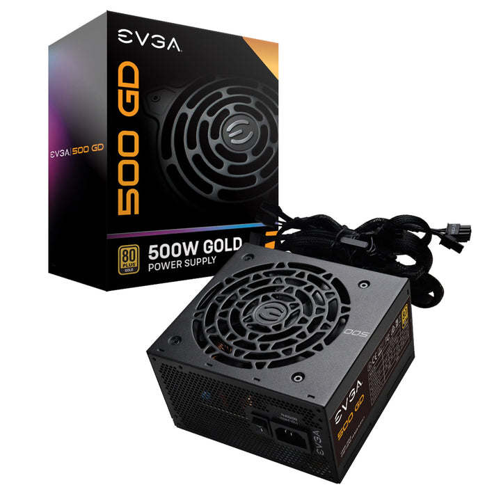 EVGA | Power Supply 500 GD 500W 80+GOLD 120mm Sleeve Bearing   EVGA PS | 100-GD-0500-V1 500 GD 500W 80+GOLD 120mm Sleeve Bearing 100-GD-0500-V1