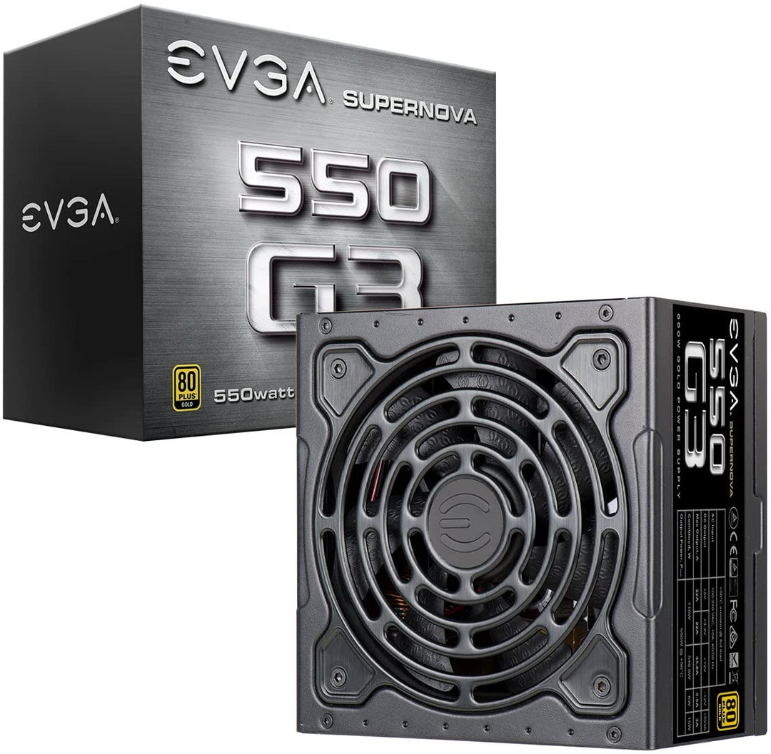 EVGA | Power Supply 550W Super NOVA 550 G3 80+ Gold Fully Modular | 220-G3-0550-Y1