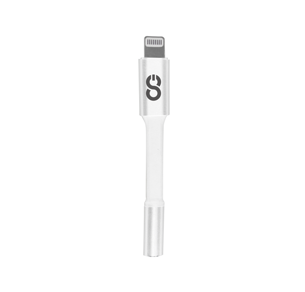 LOGiiX | Aux Adapter 3.5mm Lightning to Aux - White | LGX-12822