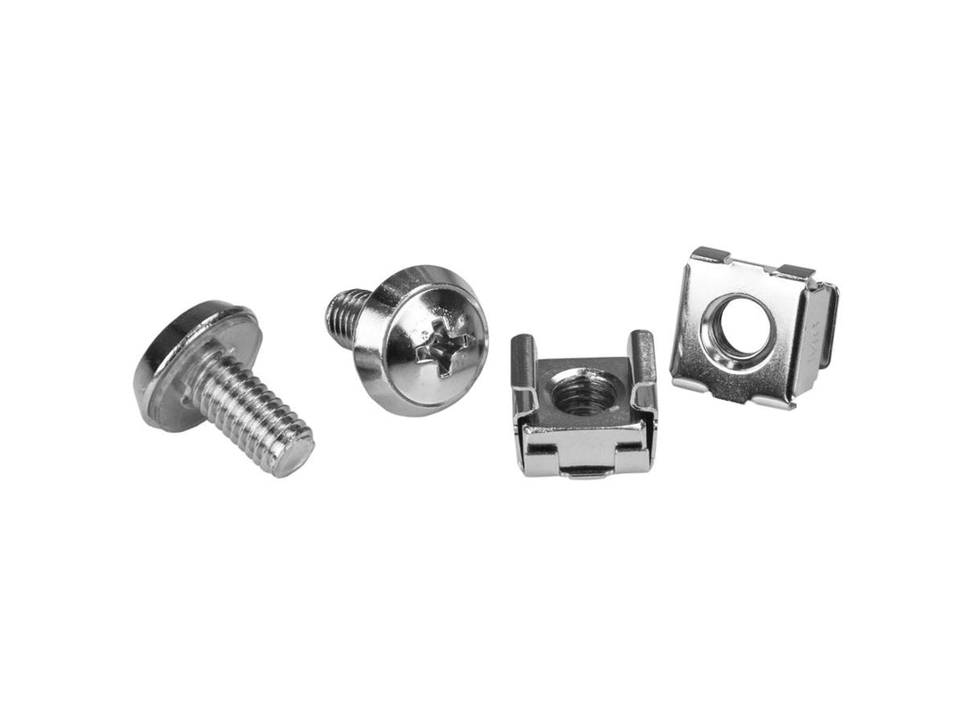 Startech | 100 Pkg M6 Mounting Screws and Cage Nuts for Server Rack Cabinet | Cabscrewm62
