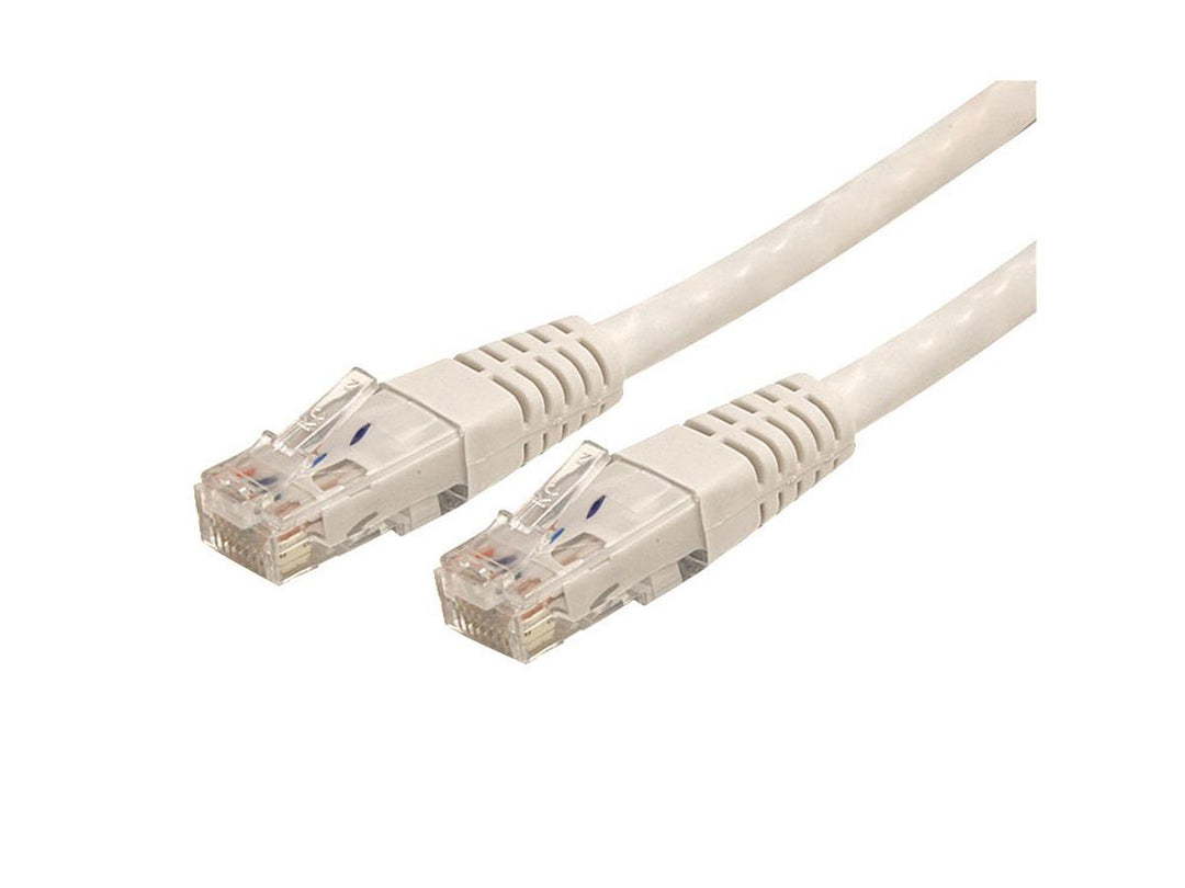 Startech | Cat6 Molded Ethernet Cable (650mhz 100w Poe Rj45 Utp) 7ft/2m - White | C6PATCH7WH