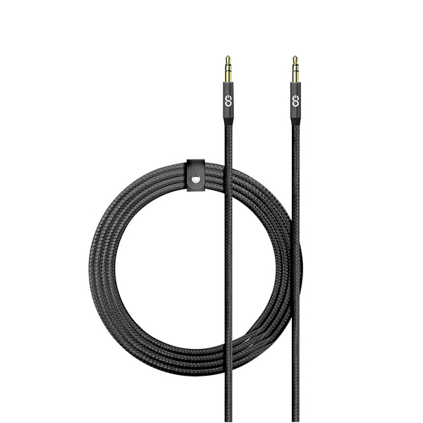 LOGiiX | Piston Connect Braid Aux to Aux 3.5mm - 1.5m 5FT - Black | LGX-12709