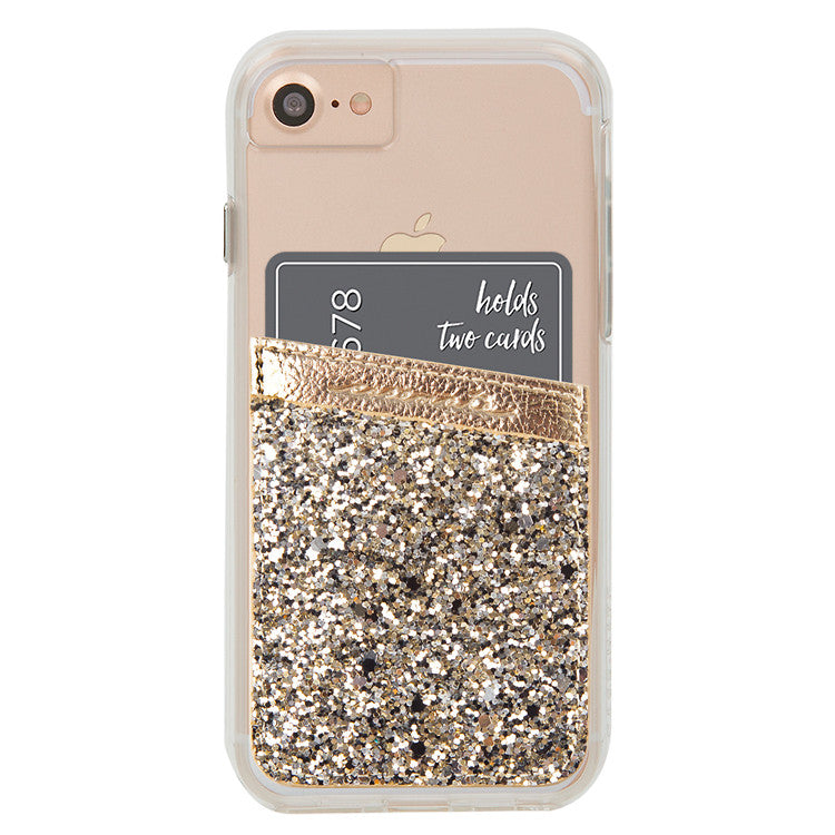 Case-Mate | Universal Champagne Glitter Phone Card-holder Pocket | 15-01647