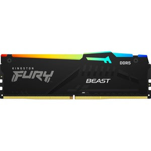 Kingston | RAM 32GB 5600MHz DDR5 CL36 UDIMM FURY Beast - Black RGB (Kit of 2x16GB) | KF556C36BBEAK2-32