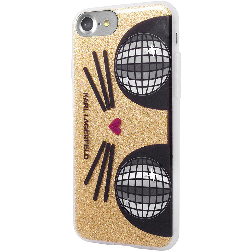 /// Karl Lagerfeld | iPhone SE/SE2/8/7/6 - Kocktail Choupette Case - Glitter Gold | KLHCP7KKO3DCHG