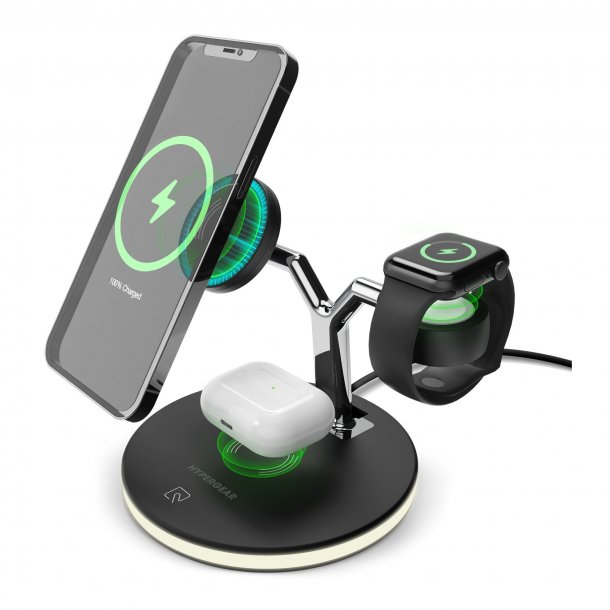 HyperGear | 26W MaxCharge 3-in-1 Wireless Charging  MagSafe - Black | 15-09954