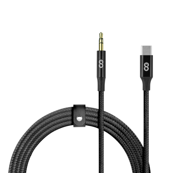 LOGiiX | Piston Connect Braid Aux to USB-C - 1M 3FT - Black | LGX-13185