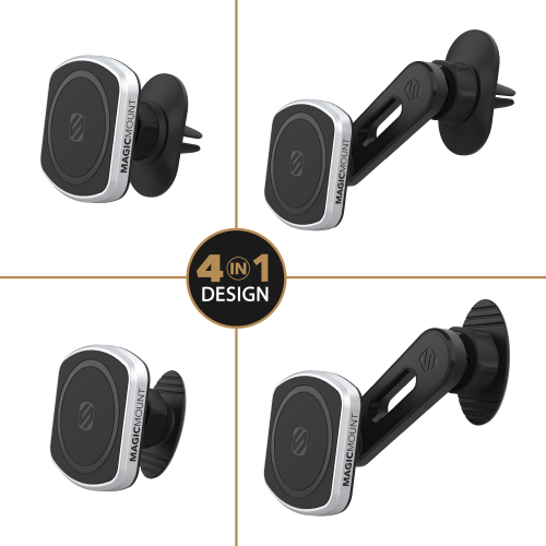 Scosche | MagSafe magicMOUNT PRO Offset Dash Vent 4-in-1 Mount - Black | SC-MP2ODVM-XTSP