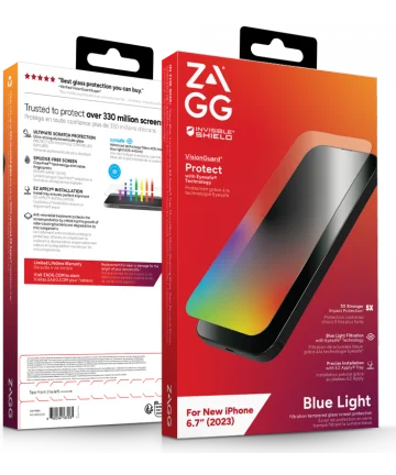 ZAGG | InvisibleShield Glass Elite VisionGuard for iPhone 15 Plus - Clear | IS-200111866