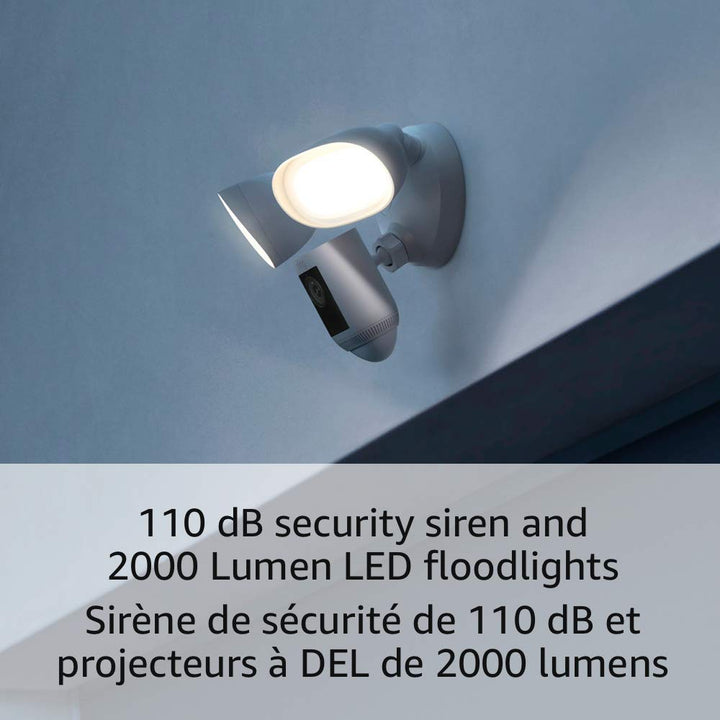 Ring | Floodlight Cam Pro Wired Outdoor 1080p HD IP Camera - White | B08FCWHG98