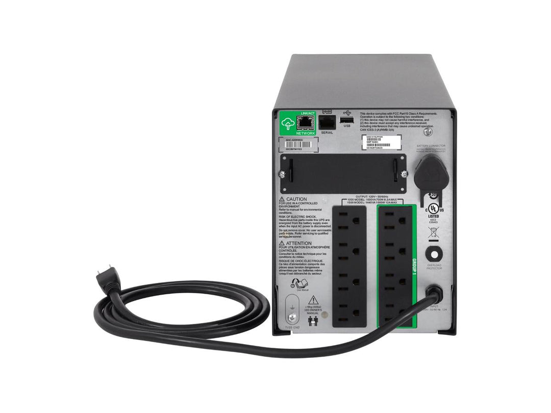 APC | Smart UPS - SmartConnect  Battery Backup 6 Outlets 1440VA 120V 1000w | SMT1500RM2UC