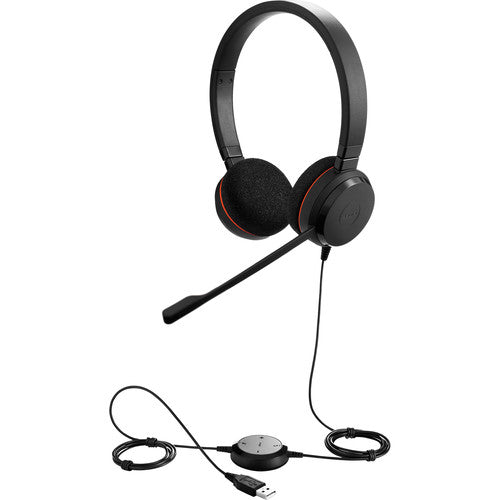 Jabra - Gn Us Jabra Evolve 20 Microsoft Lync Stereo - Stereo - USB - Wired - Over-the-head - Binaural - Supra-aural - Noise Cancelling Microphone - Noise Canceling
