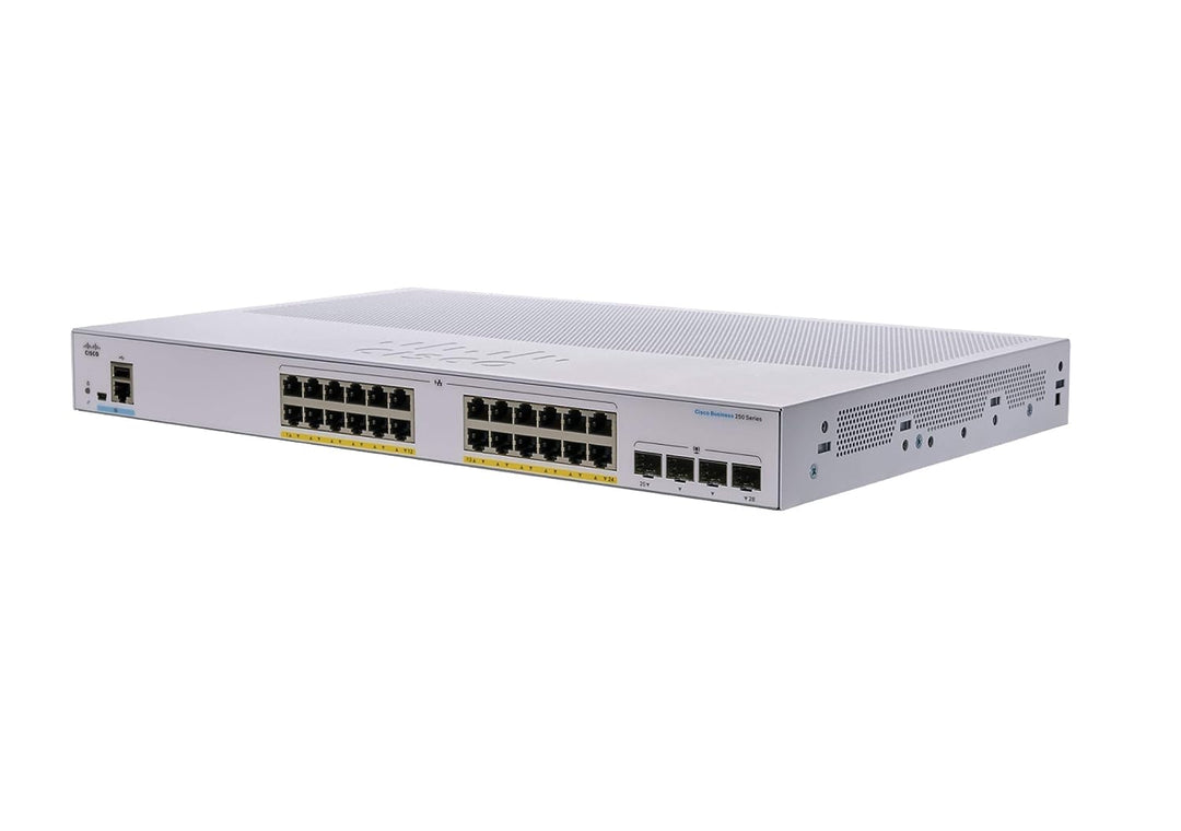 Cisco | 24-Port Business 250 Series PoE Smart Switch | CBS250-24P-4X-NA