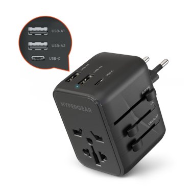 HyperGear | 15W WorldCharge Universal Travel Adapter with USB-C | 15-12211