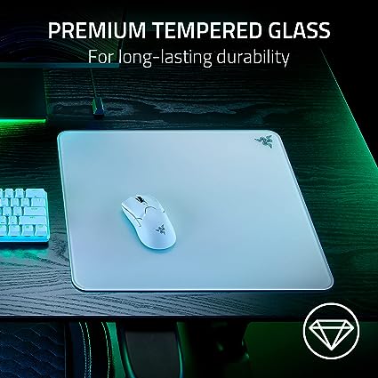 Razer | Mouse Pad Atlas Premium Tempered Glass Mat 18" x 16" - White | RZ02-04890200-R3U1