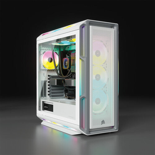 Corsair | iCue 5000T RGB Tempered Glass Mid-Tower Smart Case - White | CC-9011231-WW