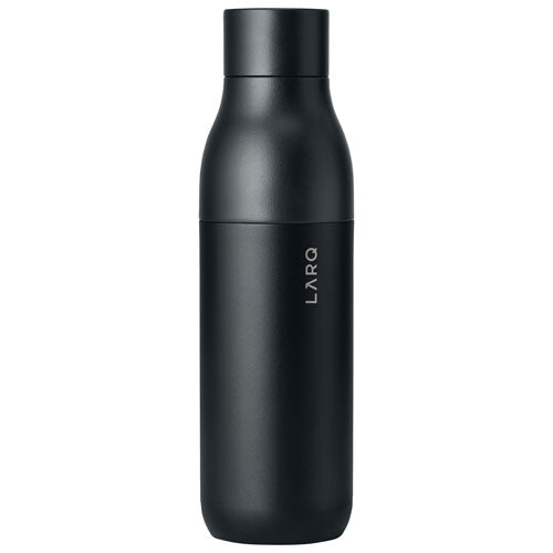 Larq | PureVis 740ml (25 oz.) Insulated Stainless Steel Water Bottle with Self-Cleaning Mode - Obsidian Black | BDOB074A