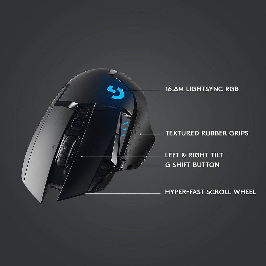 Logitech | G502 LIGHTSPEED 16000 DPI Wireless Optical Gaming Mouse - Black | 910-005565