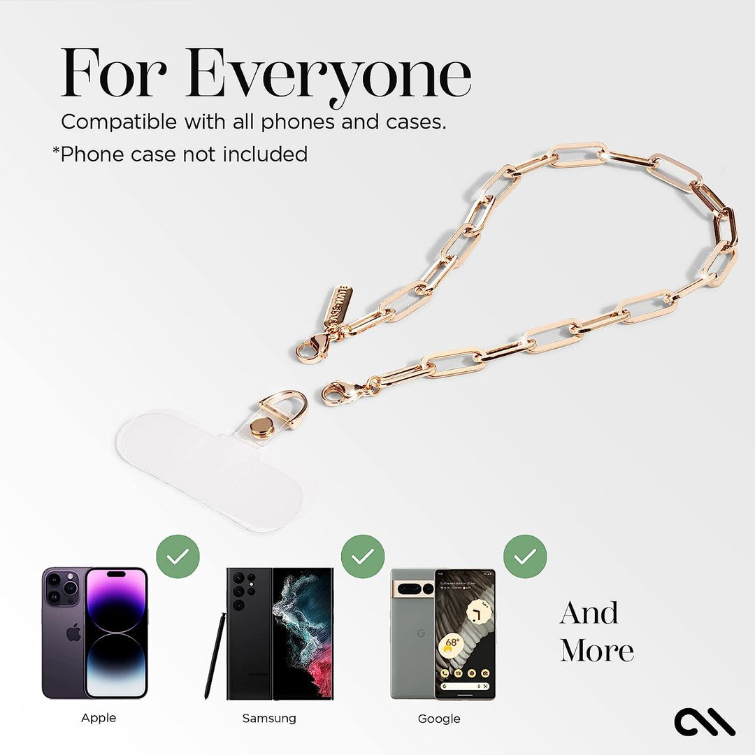 Case-Mate | Universal Link Chain Phone Grip Wristlet Attachment  - Gold | 15-11272