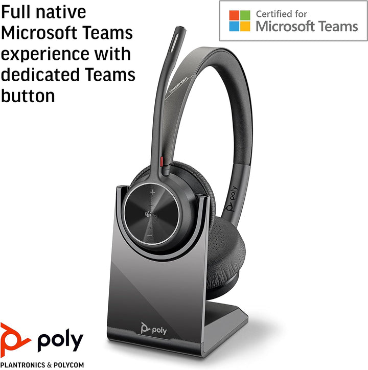 HP | Poly Voyager 4320 UC Headset - Black  (Stand)  |  77Z00AA