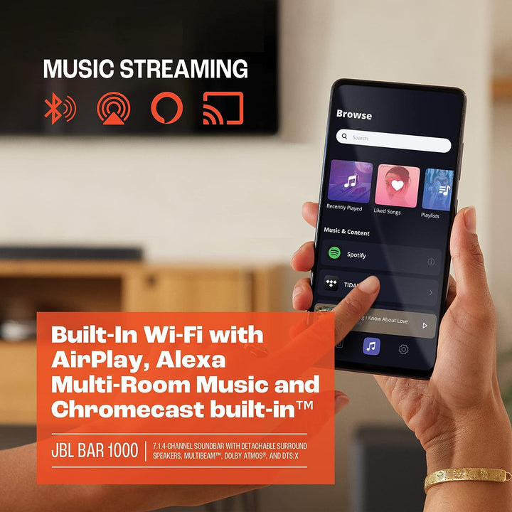 JBL | Bar 1000 Sound Bar w/ Detachable Surround Speakers | JBLBAR1000PROBLKAM