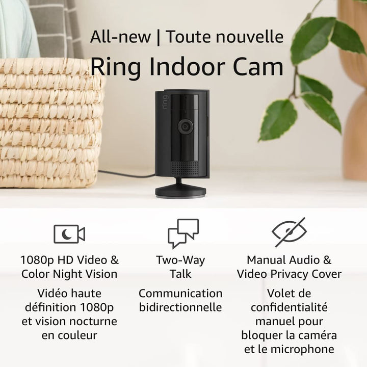 Ring | Indoor Cam WiFi 1080p HD IP Camera (2nd Gen) - Black | B0B6GLKDD6