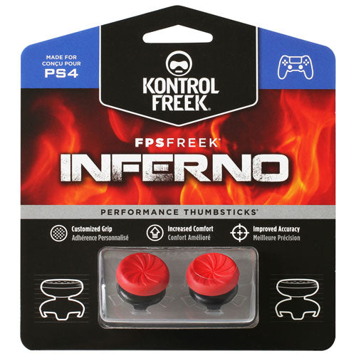 SteelSeries | KontrolFreek FPS 4-Prong Thumbsticks for PS4/PS5 - Inferno (Red) | 2040-PS5