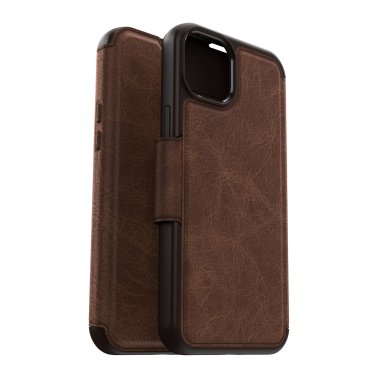 Otterbox | Strada Leather Folio Case iPhone 15 Plus - Brown (Espresso) | 120-7454