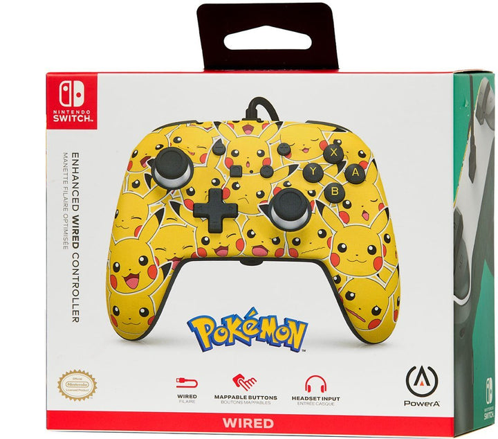 PowerA | Enhanced Wired Controller for Nintendo Switch - Pikachu Moods | NSGP0083-01